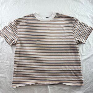 Abercrombie & Fitch Soft Essential Striped Multi-Color Short Sleeve Shirt Sz M